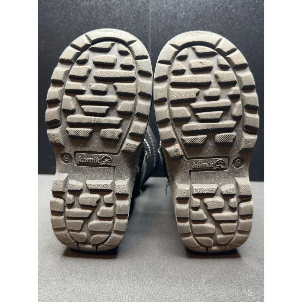 Kamik Northpole Kids Winter Snow Boots Size 9 Black NK8964